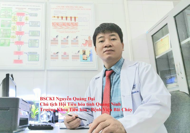 Đại hội Hội tiêu hoá tỉnh Quảng Ninh lần 1 - Bác sĩ Nguyễn Quảng Đại - Trưởng Khoa Tiêu hóa Bệnh viện Bãi Cháy, được bầu làm Chủ tịch Hội